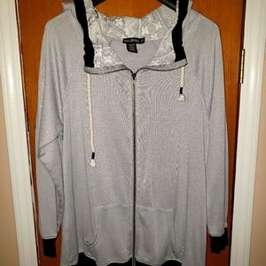Miss Chievous Hoodie, Size 2X, Silver (B1)